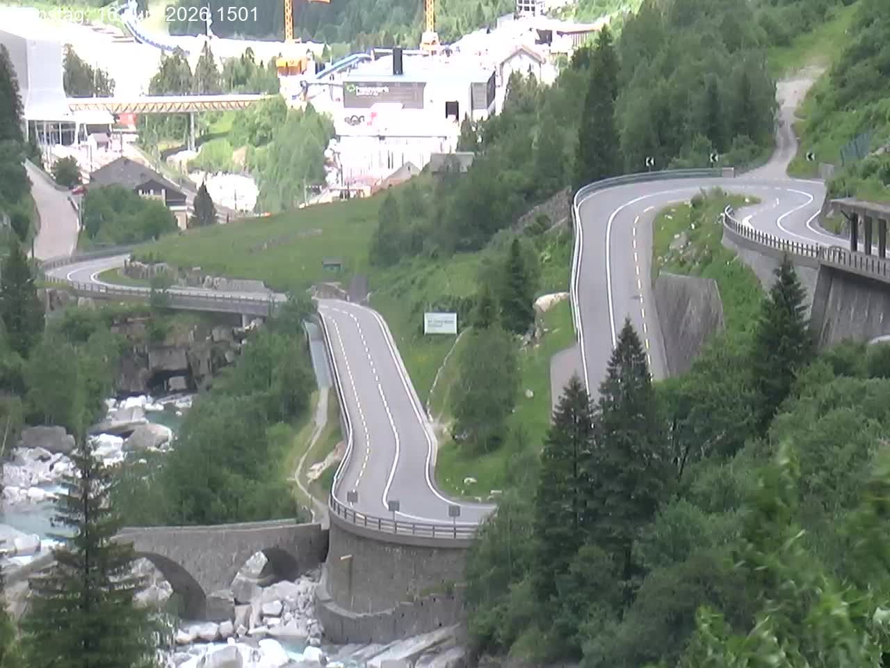Göschenen › Nordosten: Schöllenenmätteli-Brücke - Gotthard Railway-Tunnel Entrance Göschenen