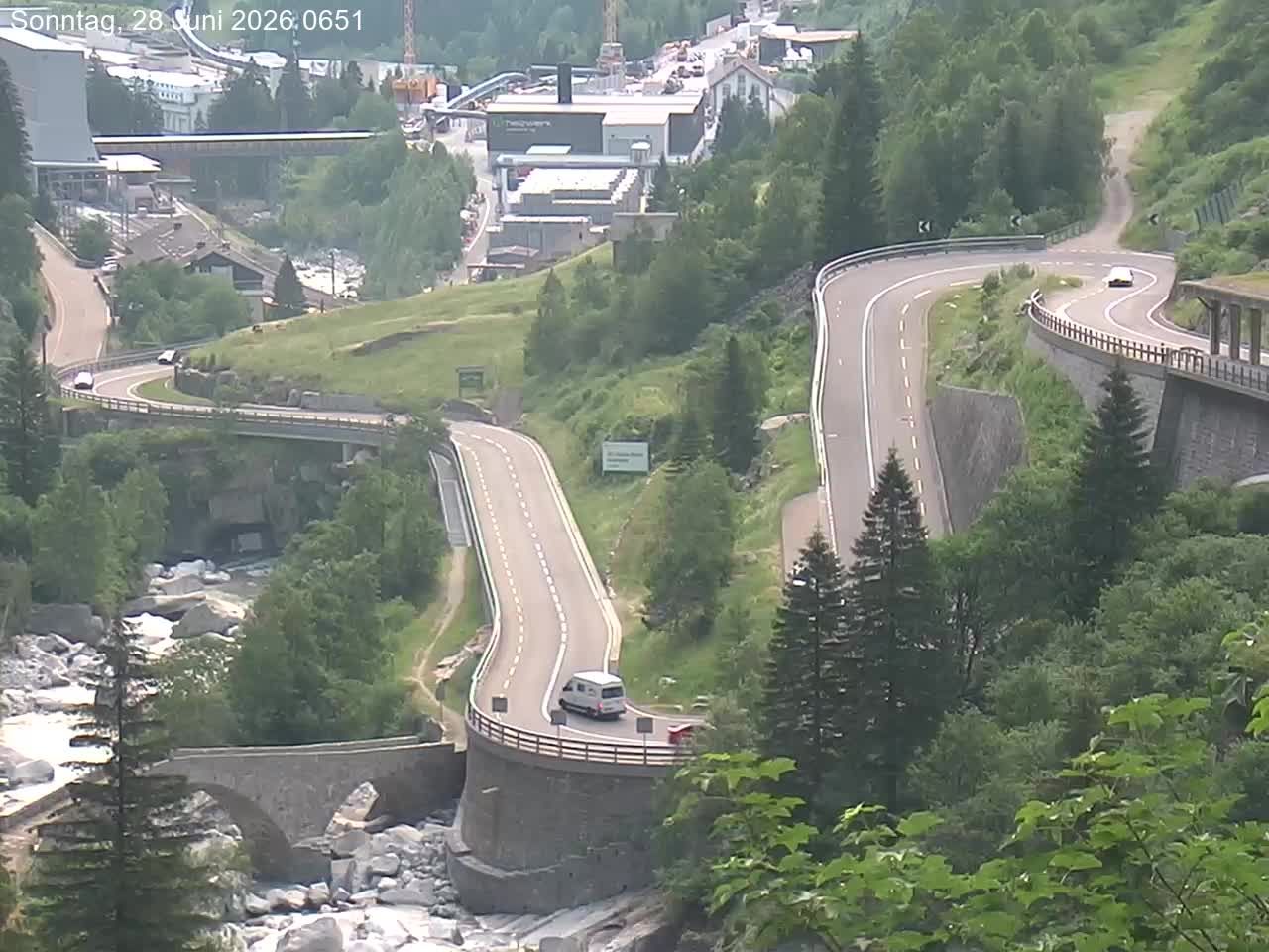 Göschenen › Nordosten: Schöllenenmätteli-Brücke - Gotthard Railway-Tunnel Entrance Göschenen