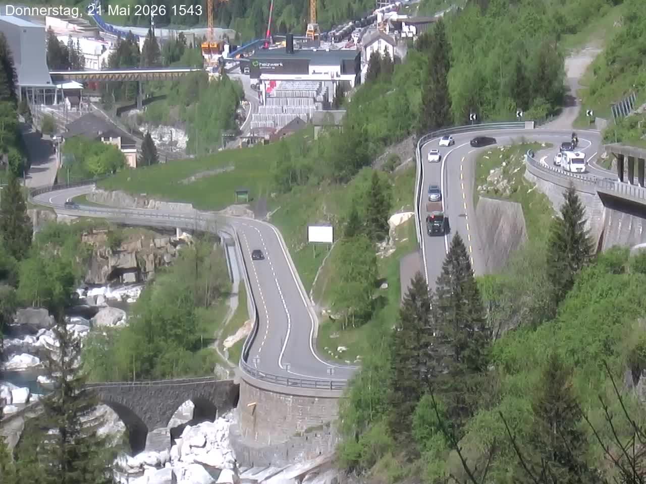 Göschenen › Nordosten: Schöllenenmätteli-Brücke - Gotthard Railway-Tunnel Entrance Göschenen