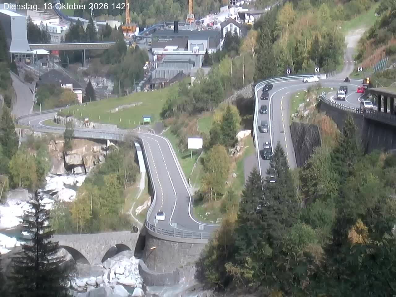 Göschenen › Nordosten: Schöllenenmätteli-Brücke - Gotthard Railway-Tunnel Entrance Göschenen