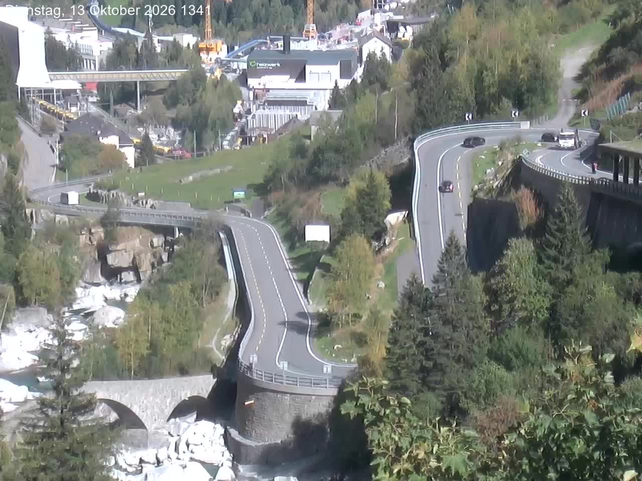 Göschenen › Nordosten: Schöllenenmätteli-Brücke - Gotthard Railway-Tunnel Entrance Göschenen