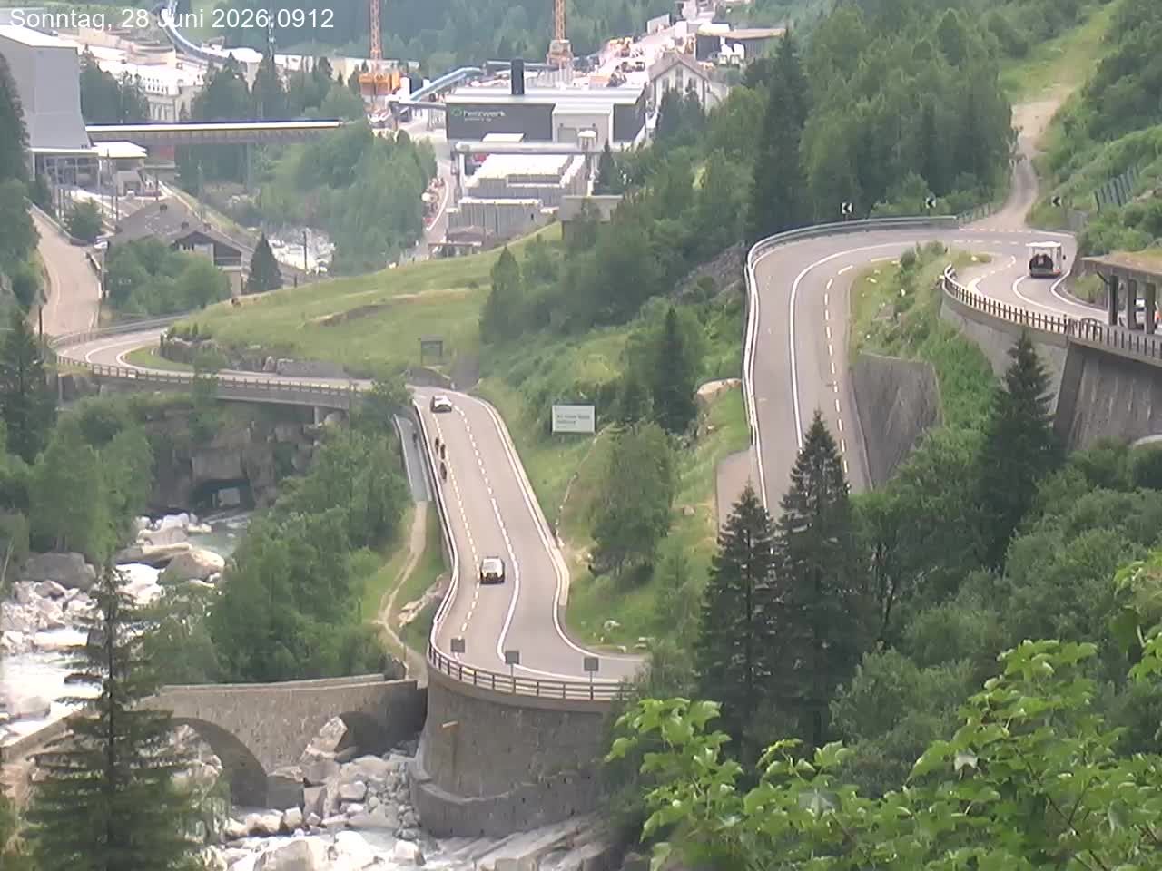 Göschenen › Nordosten: Schöllenenmätteli-Brücke - Gotthard Railway-Tunnel Entrance Göschenen