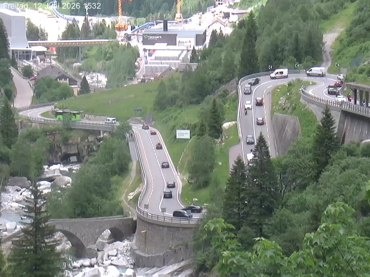 Göschenen › Nordosten: Schöllenenmätteli-Brücke - Gotthard Railway-Tunnel Entrance Göschenen