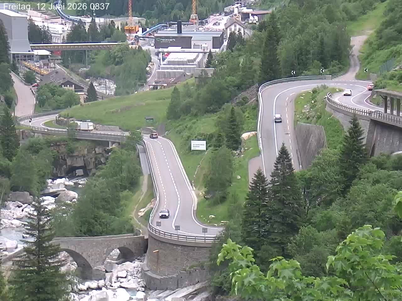 Göschenen › Nordosten: Schöllenenmätteli-Brücke - Gotthard Railway-Tunnel Entrance Göschenen