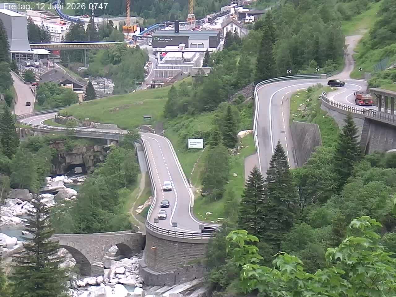 Göschenen › Nordosten: Schöllenenmätteli-Brücke - Gotthard Railway-Tunnel Entrance Göschenen