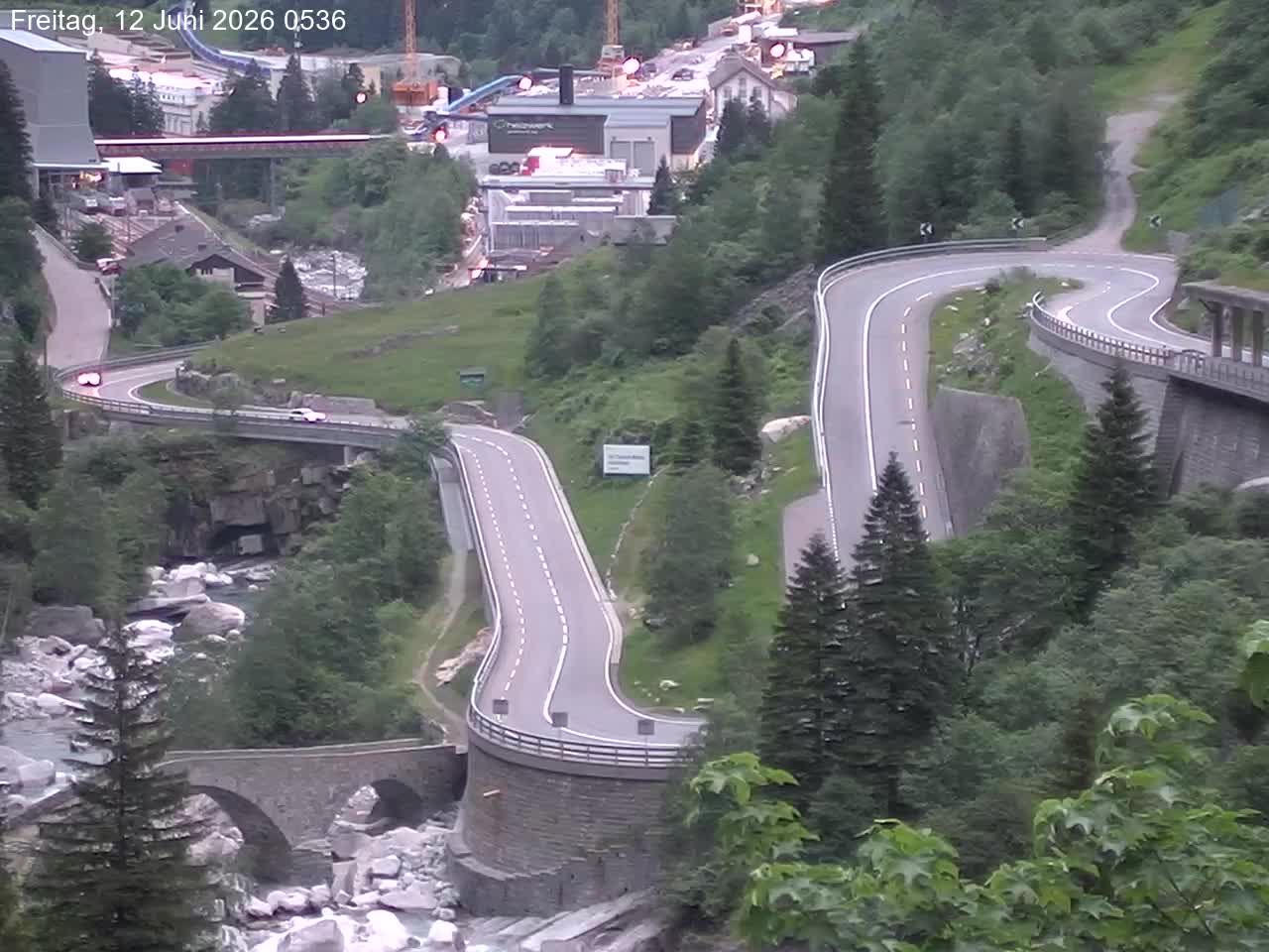 Göschenen › Nordosten: Schöllenenmätteli-Brücke - Gotthard Railway-Tunnel Entrance Göschenen