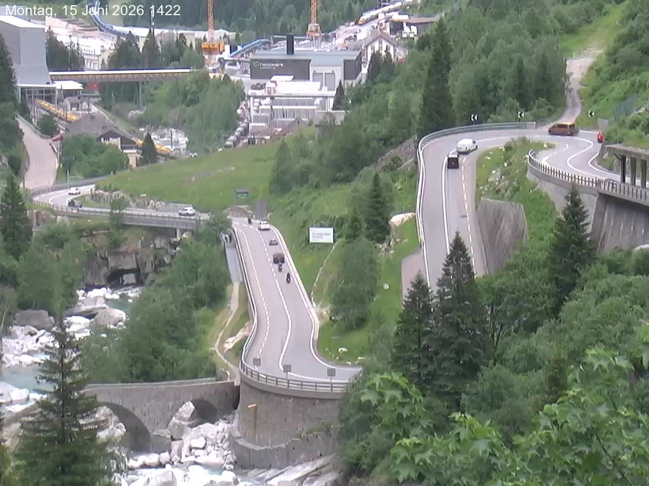 Göschenen › Nordosten: Schöllenenmätteli-Brücke - Gotthard Railway-Tunnel Entrance Göschenen