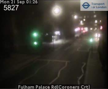 Traffic Cam London: Fulham Palace Rd(Coroners Crt)