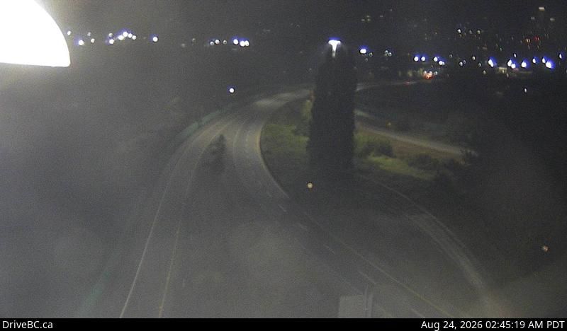 Traffic Cam Delta › North: Hwy 91A, at Hwy 91 interchange to Queensborough Connector, looking north