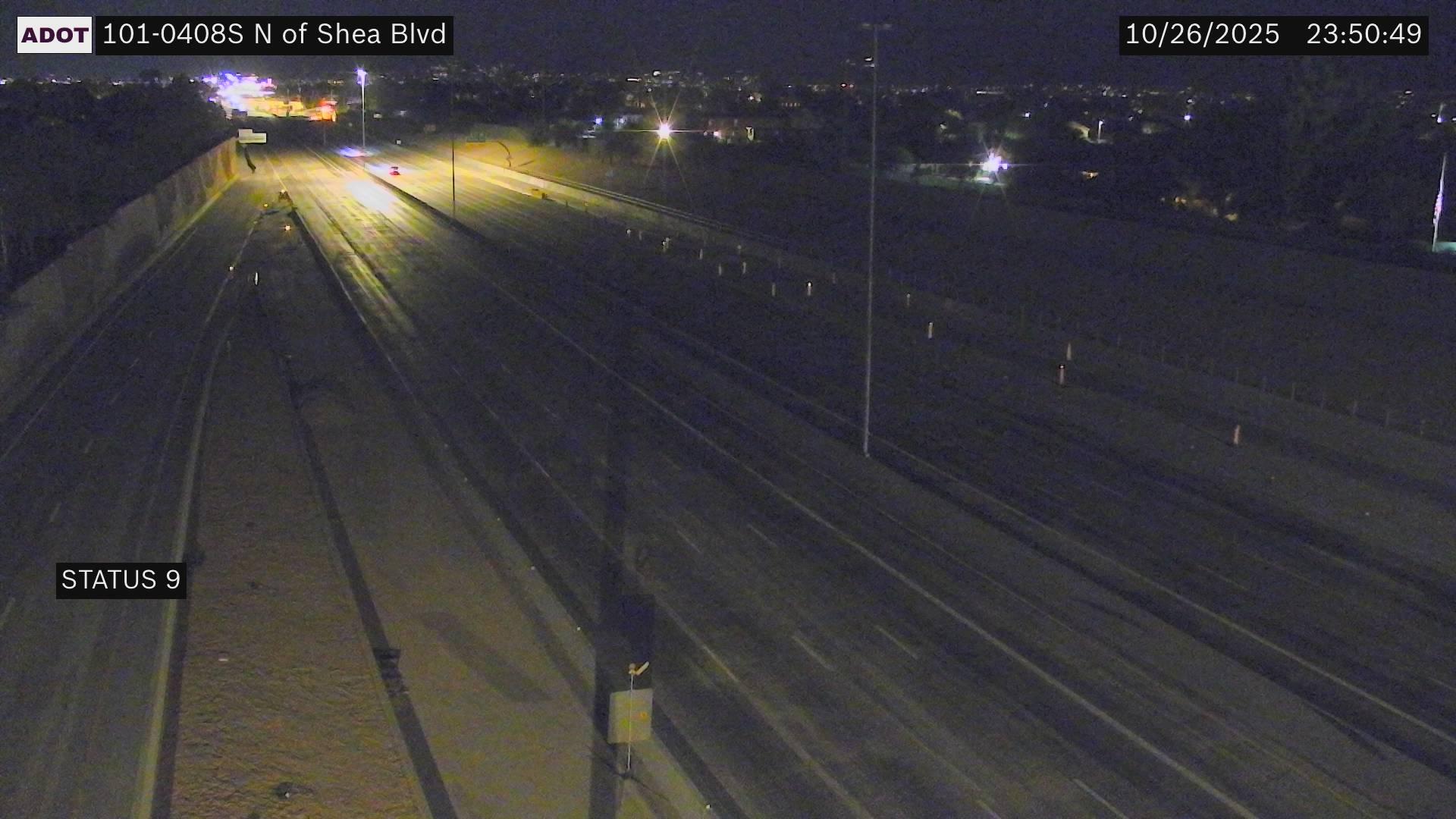 Traffic Cam Scottsdale › South: I-101 SB 40.80 @N of Shea Blvd