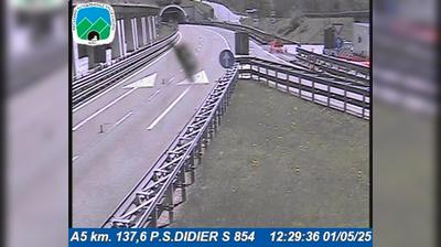 Preview delle webcam di Pre-Saint-Didier: A5 km. 137,6 P.S.DIDIER S 854