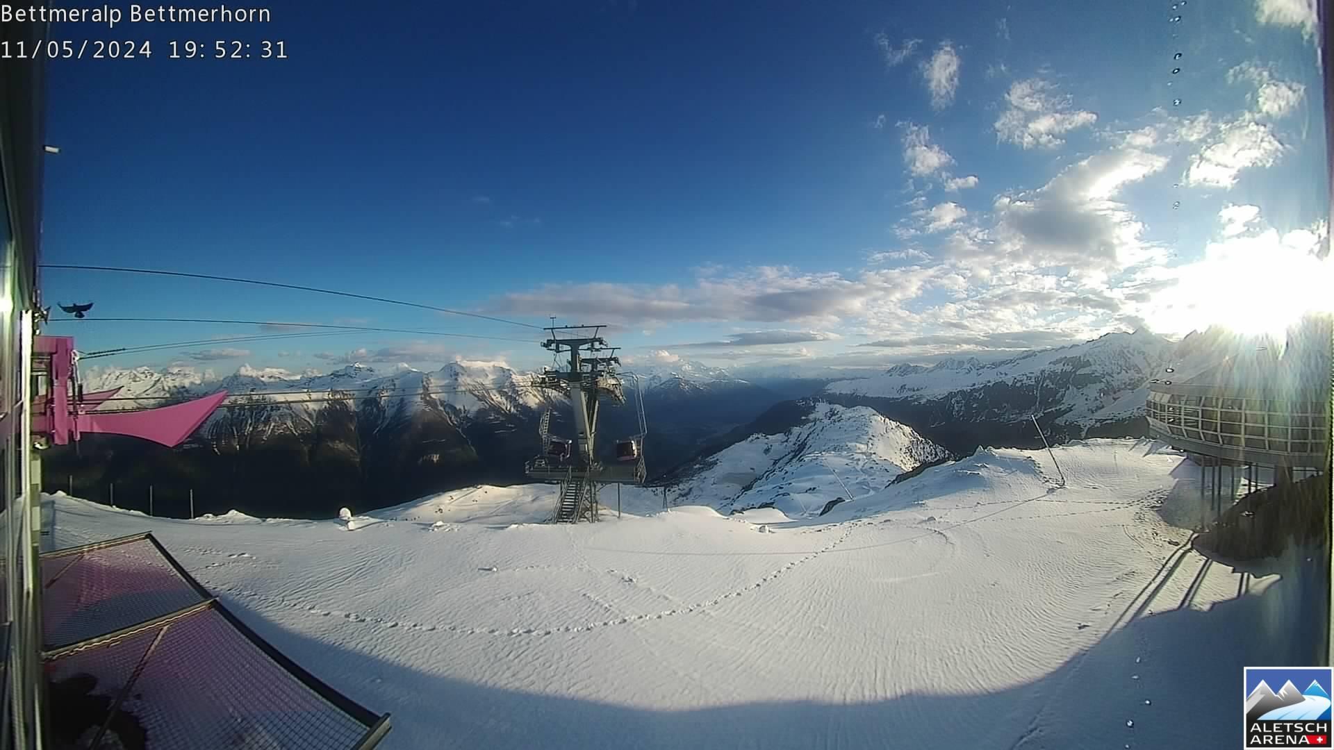 Traffic Cam Bettmeralp: Aletsch Arena - Bettmerhorn