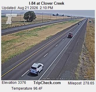 Traffic Cam Union: I-84 at Clover Creek