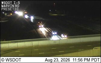Traffic Cam Lacey: I-5 at MP 111.9: Marvin Rd