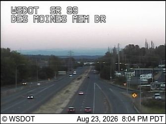Traffic Cam Seattle: SR 99 at MP 24.8: Des Moines Memorial Dr