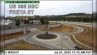 Traffic Cam Spokane: US 395 NSC at MP 162.1: NSC 395 & Freya