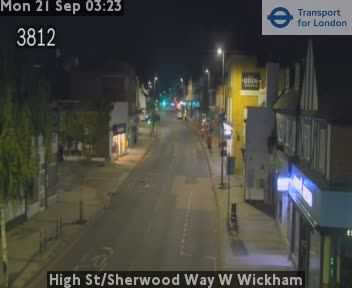 Traffic Cam Croydon: High St/Sherwood Way W Wickham