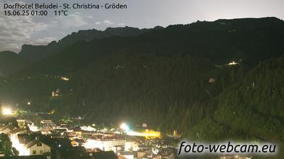 Preview delle webcam di Santa Cristina Gherdeina - St. Christina in Groden - Santa Cristina Valgardena: Dorfhotel Beludei - St. Christina - Gröden