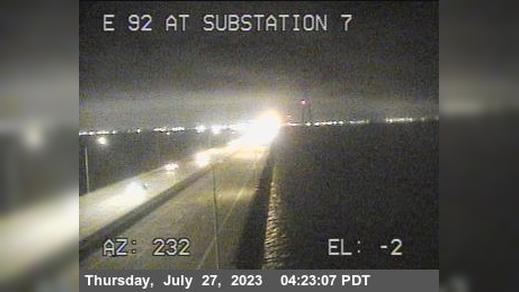 Traffic Cam Hayward › East: TVE08 -- SR-92 : San Mateo Bridge Substation