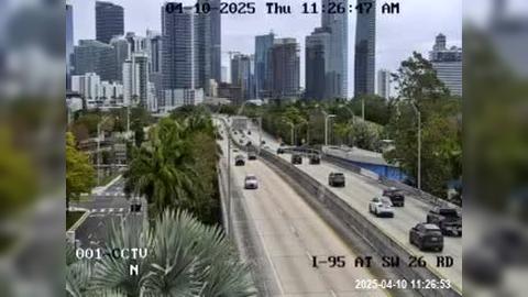 Traffic Cam Miami: I-95 at Southwest 26th Road