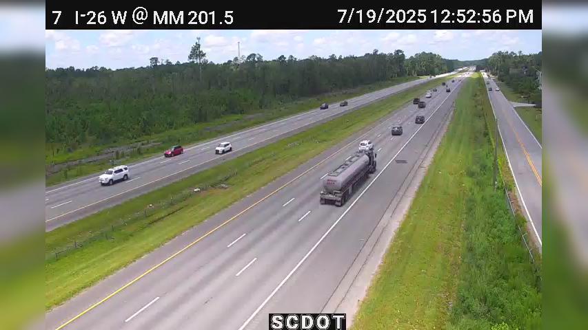 Traffic Cam Tall PInes: I-26 W @ MM 201.5 (WB Rest Area)