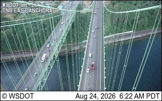 Traffic Cam Wollochet › East: SR 16 at MP 7.5: TNB EB East Anchorage