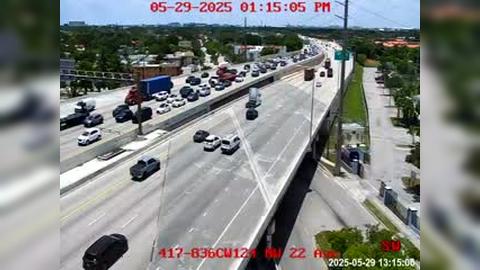 Traffic Cam Miami: 417) SR-836 NW 11 ST & 22nd Ave