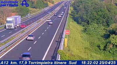 Preview delle webcam di Fiumicino: A12 km. 17,9 Torrimpietra itinere Sud