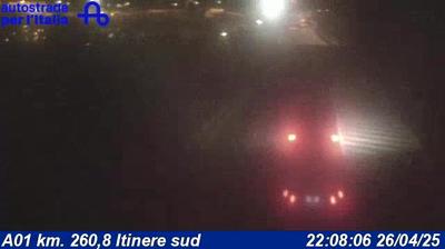 Preview delle webcam di Barberino di Mugello: A01 km. 260,8 Itinere sud