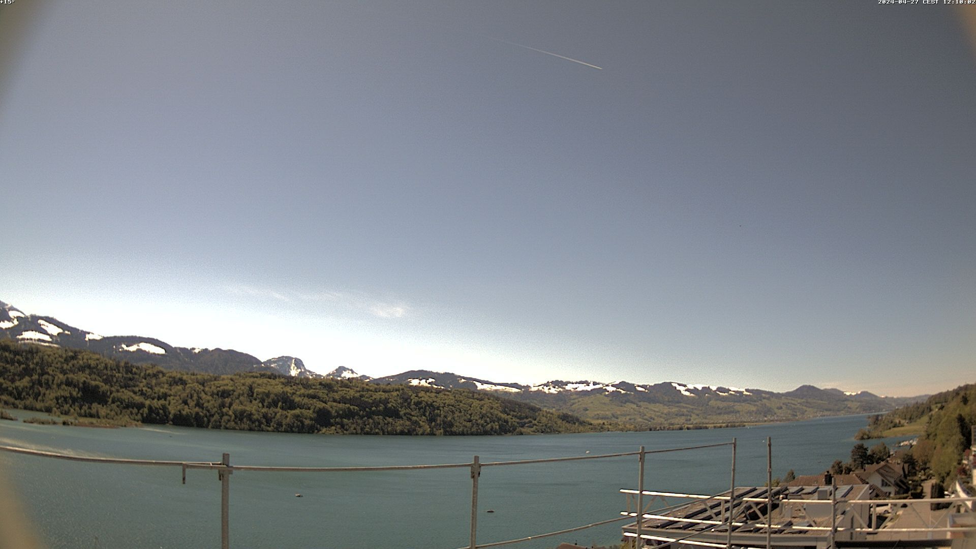 Schmerikon: Schweiz, Sankt Gallen: Obersee, Blickrichtung Rapperswil