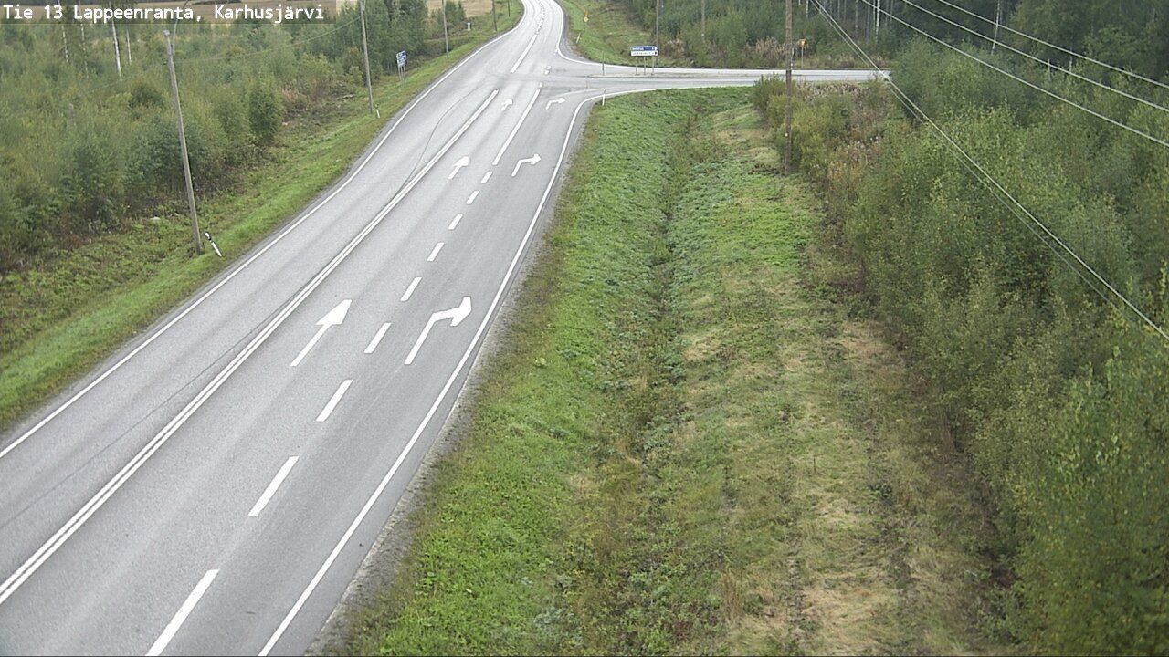 Traffic Cam Lappeenranta: Tie 13 Karhusjärvi - Lappeenrantaan