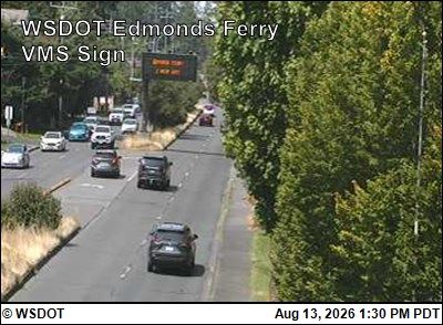 Traffic Cam Woodway › West: WSF Edmonds VMS Sign