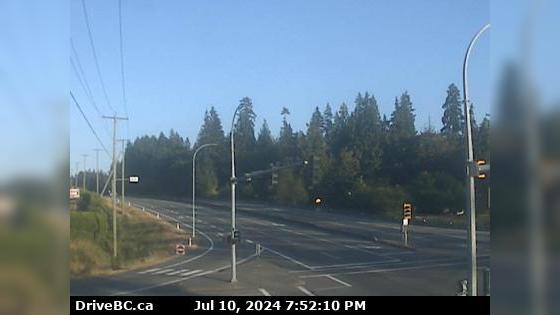 Traffic Cam Cobble Hill › South: Hwy 1 at Cowichan Bay Rd - Rd, looking south