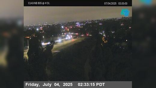 Traffic Cam Chula Vista › North: C143) I-805 : H Street