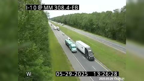 Traffic Cam Lake CIty: I-10 @ MM 308.4