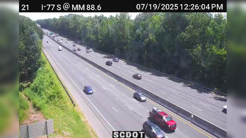 Traffic Cam Carowood: I-77 S @ MM 88.6