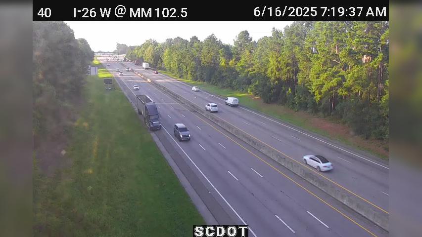 Traffic Cam Columbia: I-26 W @ MM 102.5