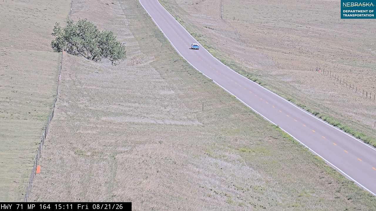 Traffic Cam Ardmore › North: NE 71: NE-SD Line: Hwy 71 North