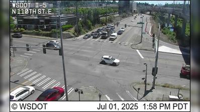 Traffic Cam Northgate: I-5 at MP 172.8: N 110th St, E
