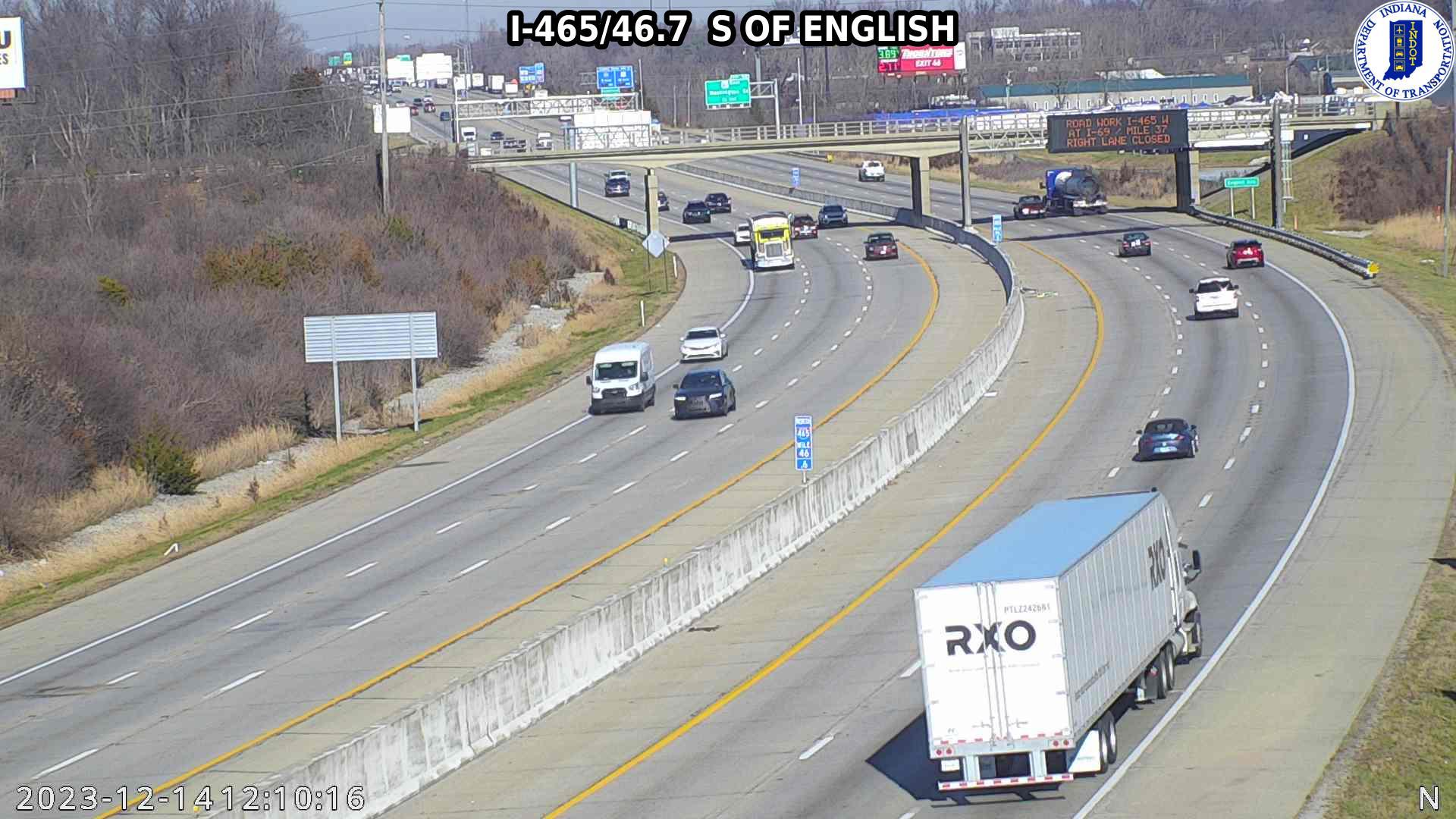 Traffic Cam Indianapolis: I-465: I-465/46.7 S OF ENGLISH