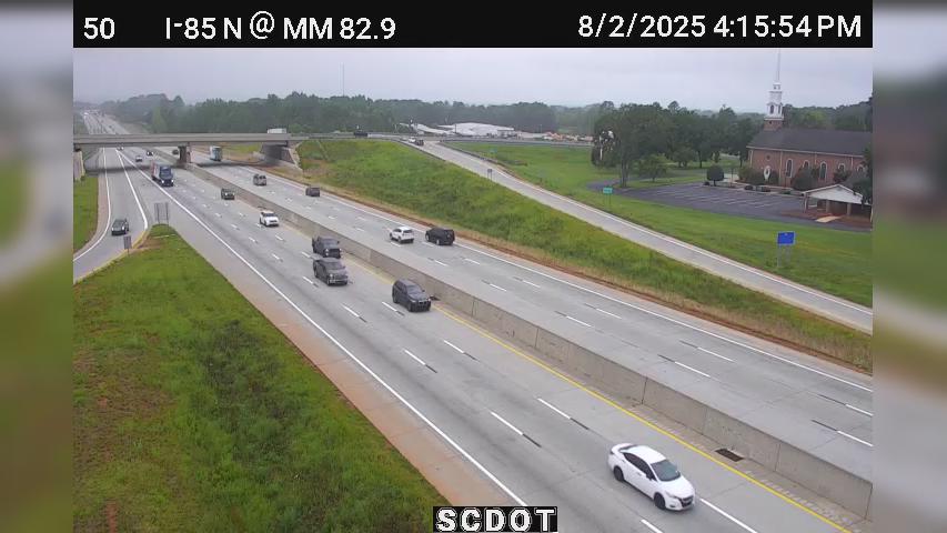 Traffic Cam Cowpens: I-85 N @ MM 82.9