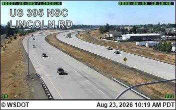 Traffic Cam Spokane › North: US 395 NSC at MP 162.5: NSC 395 & Lincoln