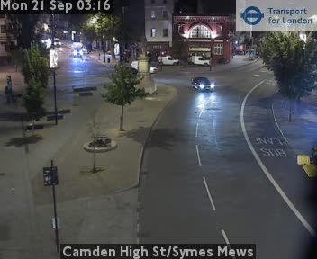 Traffic Cam London: Camden High St/Symes Mews