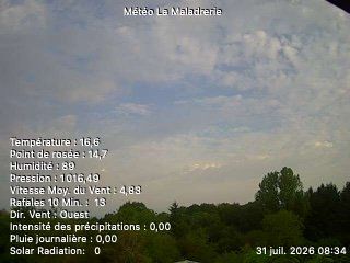 Traffic Cam Nontron › North-West: La Maladrerie - Paysage et ciel