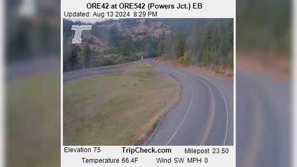 Traffic Cam Myrtle Point: ORE42 at ORE542 (Powers Jct.) EB