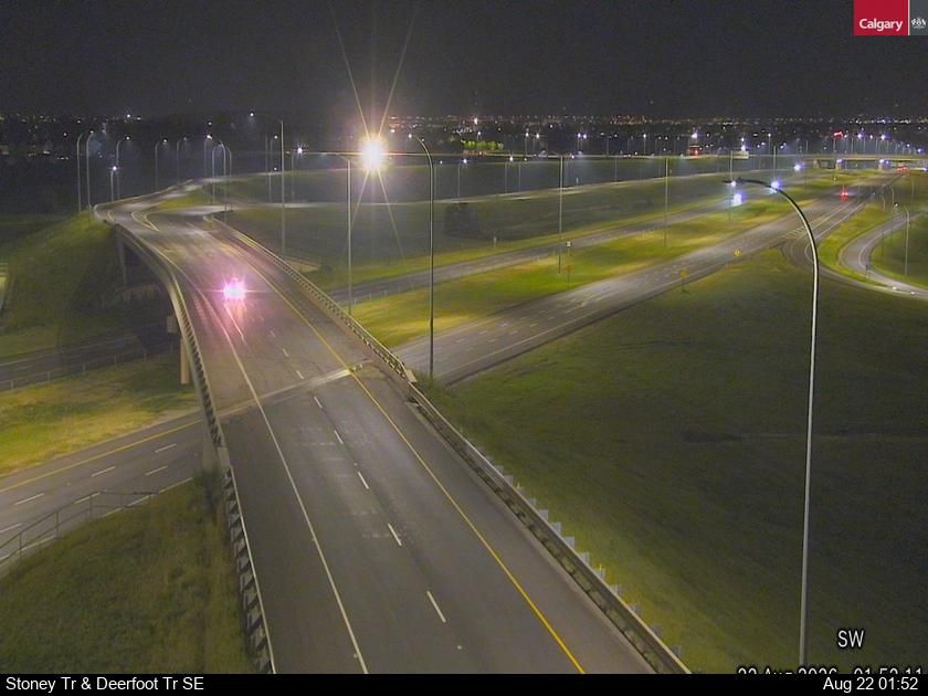 Traffic Cam McKenzie Lake: Stoney Trail and Deerfoot Trail SE