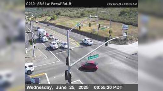 Traffic Cam Poway › South: C230) SR-67 - Rd_Bottom