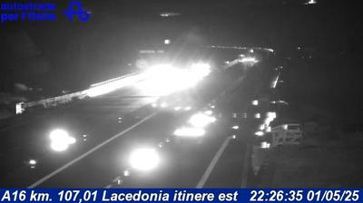 Preview delle webcam di Vallata: A16 km. 107,01 Lacedonia itinere est