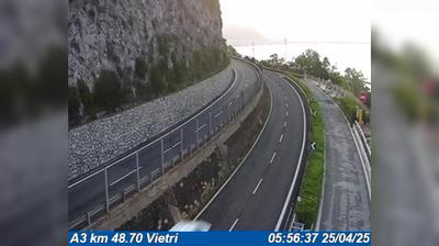 Preview delle webcam di Vietri sul Mare: A3 km 48.70 Vietri