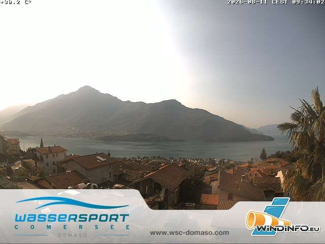 Traffic Cam Domaso › North-East: Wassersportcenter Domaso - Colico - Olgiasca - Monte Legnone